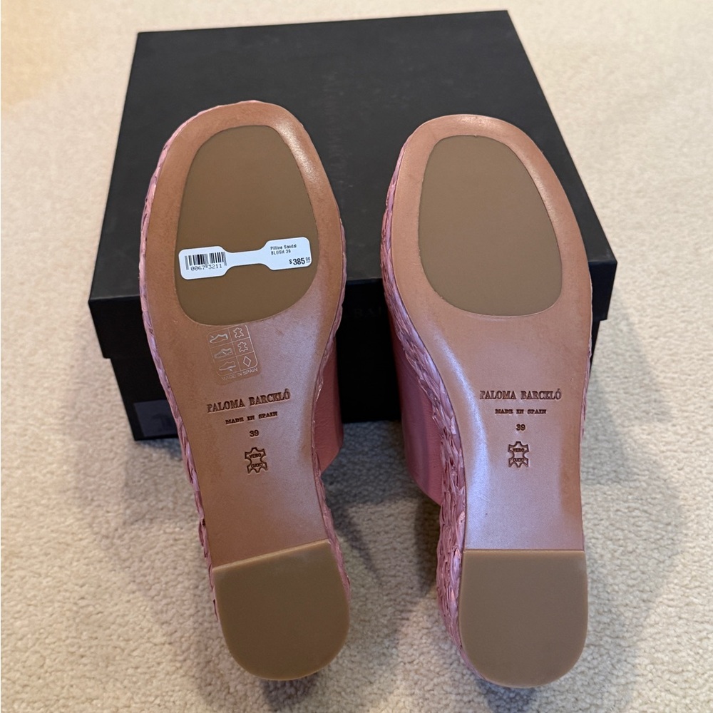 Paloma Barcelo Blush Pink Platform Sandals - Picture 8 of 12